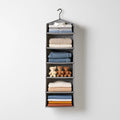 Organizer modulare rivestito in tessuto a sei livelli, colore grigio