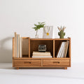 Organizer da scrivania con cassetti in legno, colore legno naturale
